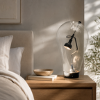 Aurelia Glass Table Lamp in a modern home interior