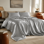 Celeste Satin Bedding Set — Vale & Lume lifestyle