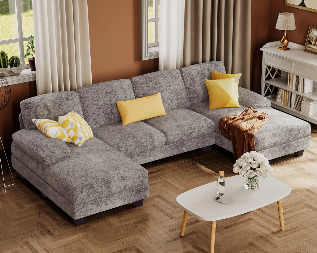 Ellery U-Shaped Four-Seat Sectional in Grey — exact supplier model