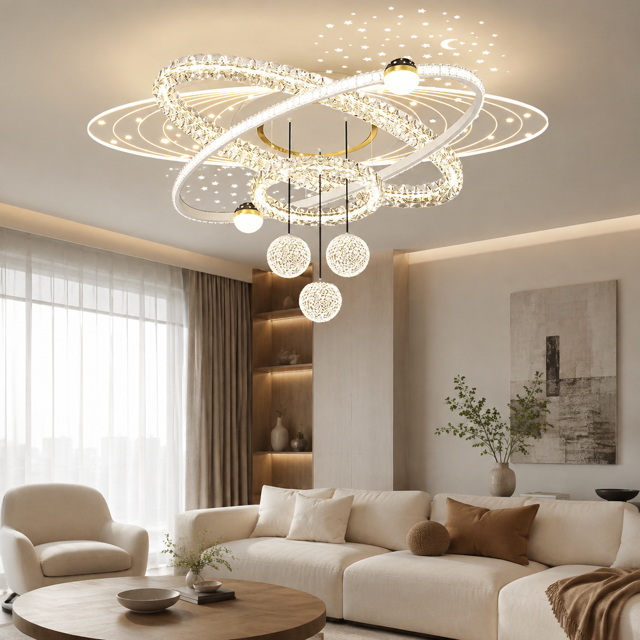 Ellipse Ceiling Light in a modern home interior