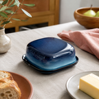 Etta Kiln-Glazed Butter Dish accurately represented in a cozy Vale & Lume interior