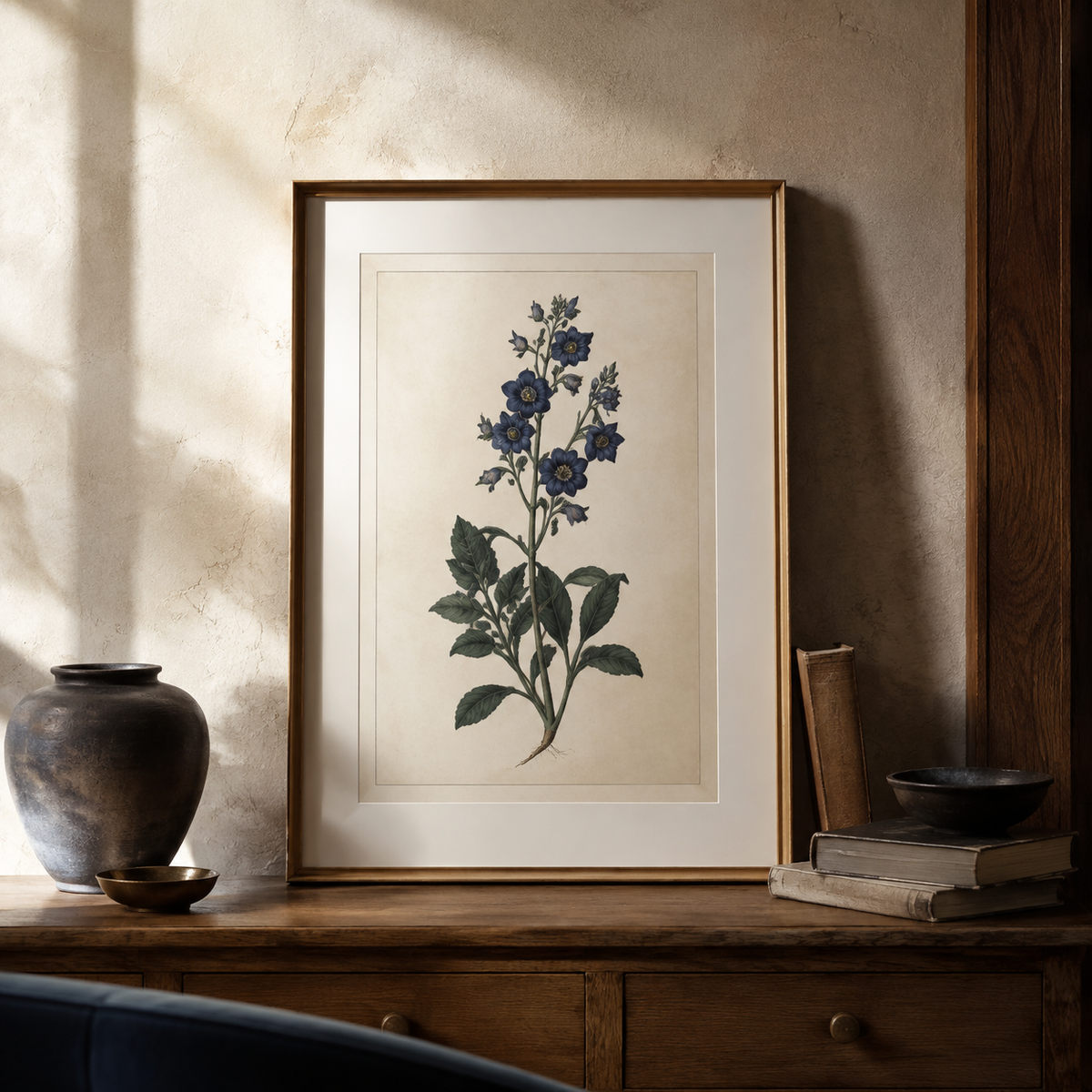 Florence Botanical Blossom Prints in a cozy Vale & Lume interior