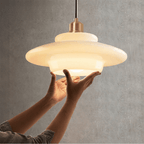 White Glass Pendant Light — product detail view 1