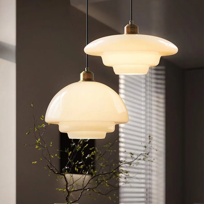 White Glass Pendant Light — product detail view 2