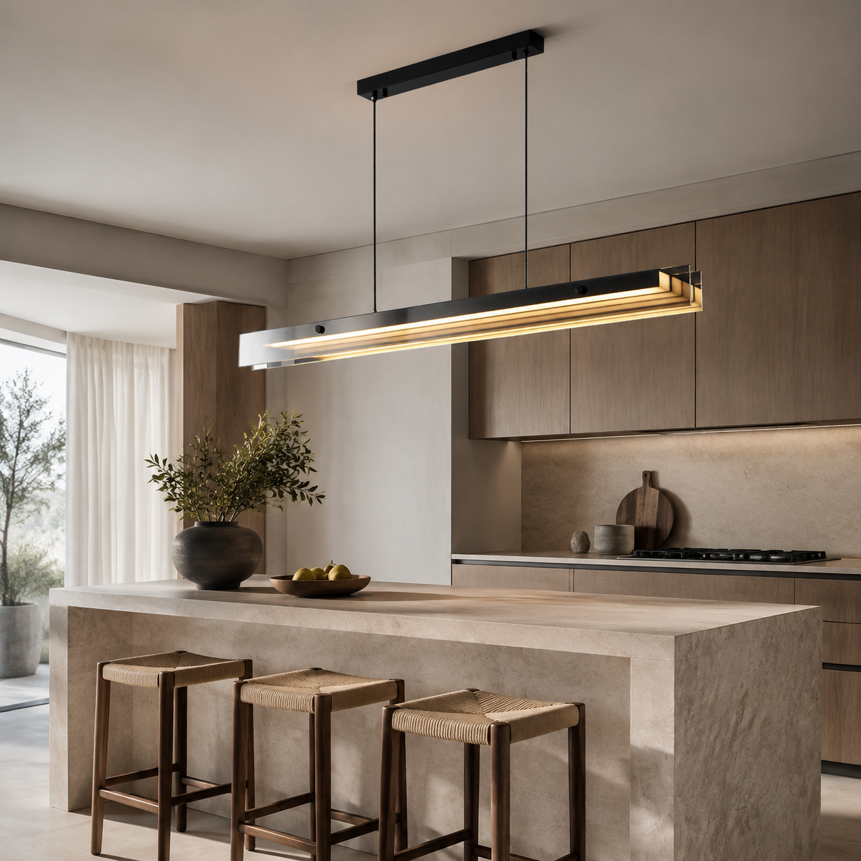 Linea LED Pendant in a modern home interior