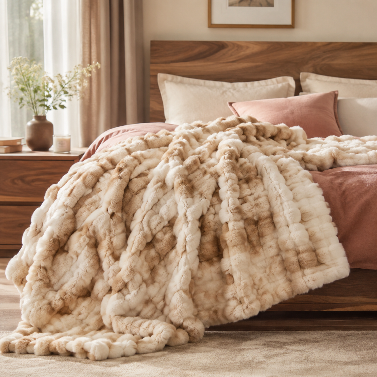Milo Bubble-Fleece Throw — Vale & Lume lifestyle