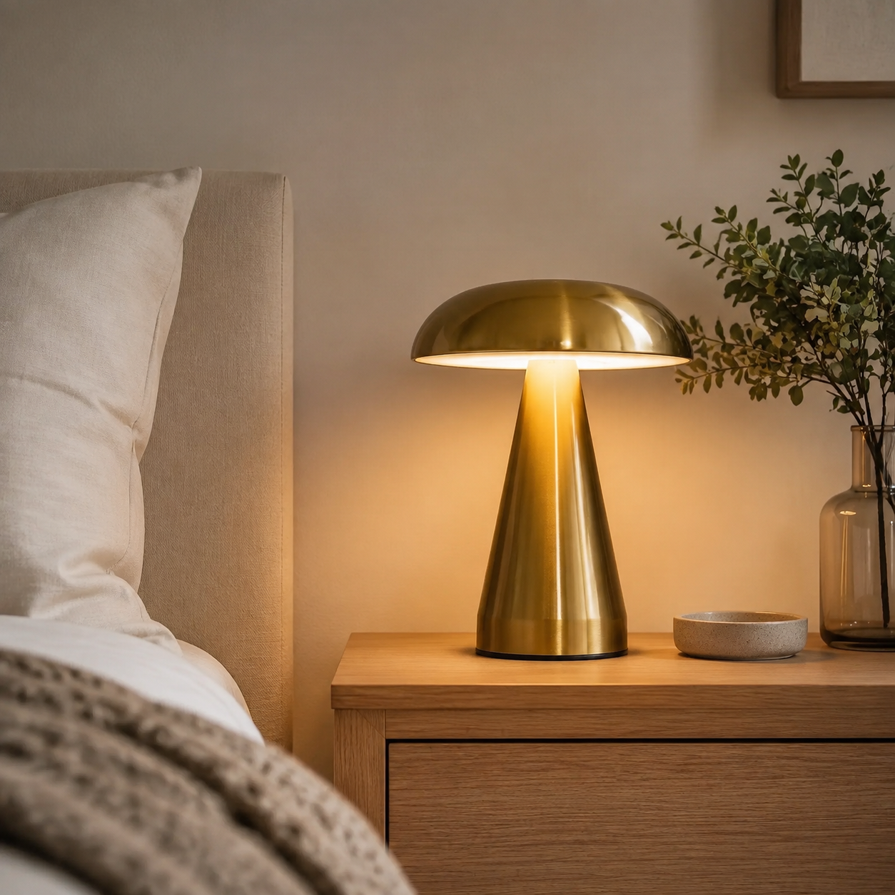 Noma Mushroom Table Lamp in a modern home interior