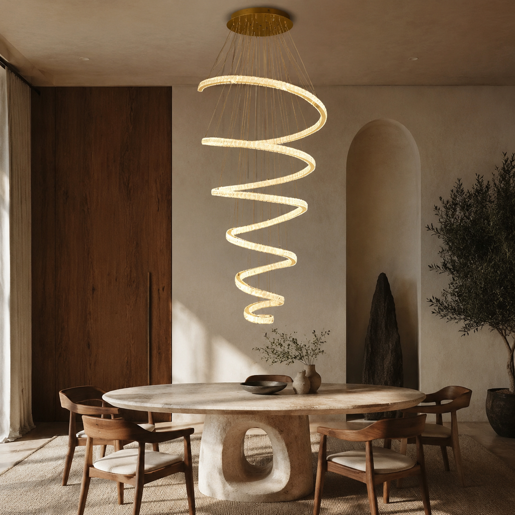 Nova Crystal Pendant in a modern home interior