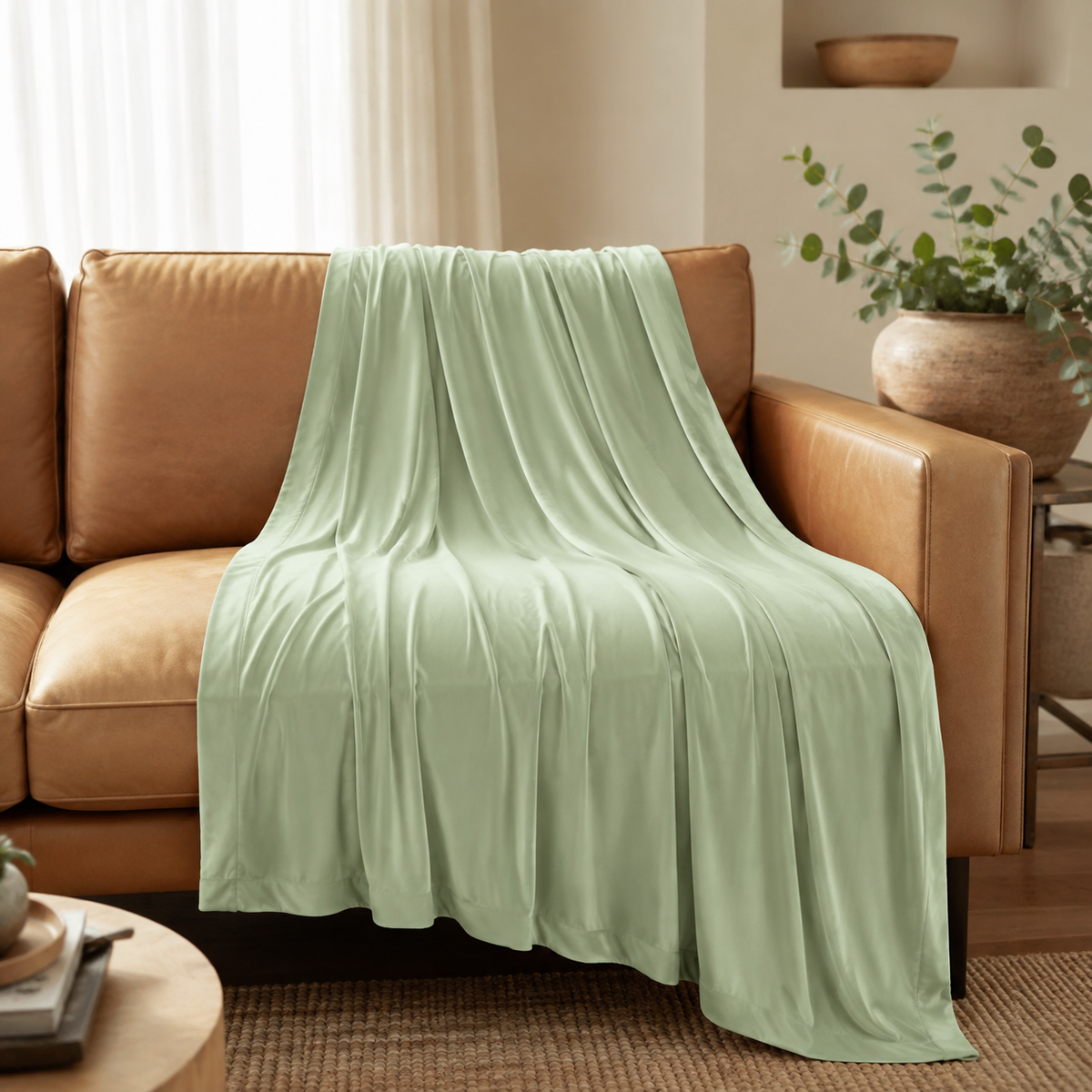 Skye Lightweight Cooling Blanket — Vale & Lume lifestyle