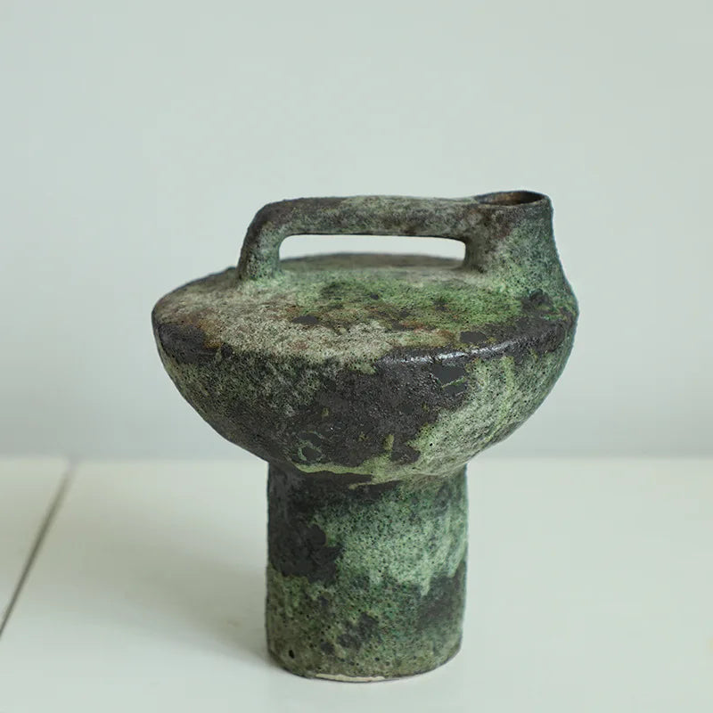 Sora Patina Arch Handle ceramic vase