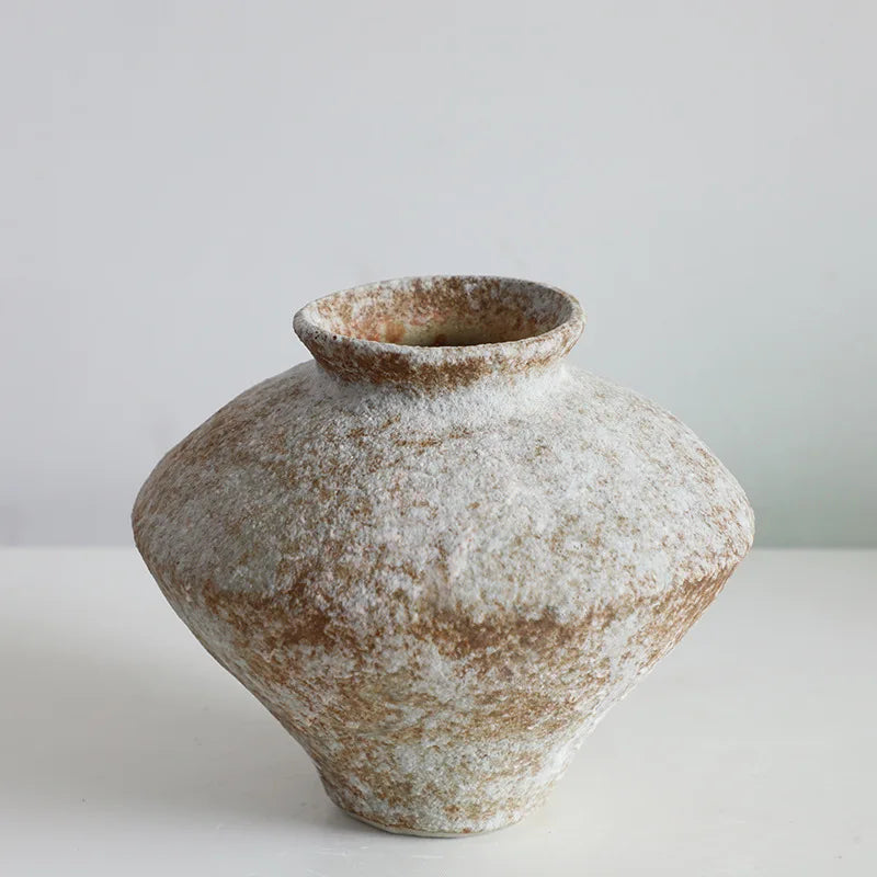 Sora Ivory Wide Urn ceramic vase