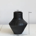 Sora Matte Black Bottle ceramic vase
