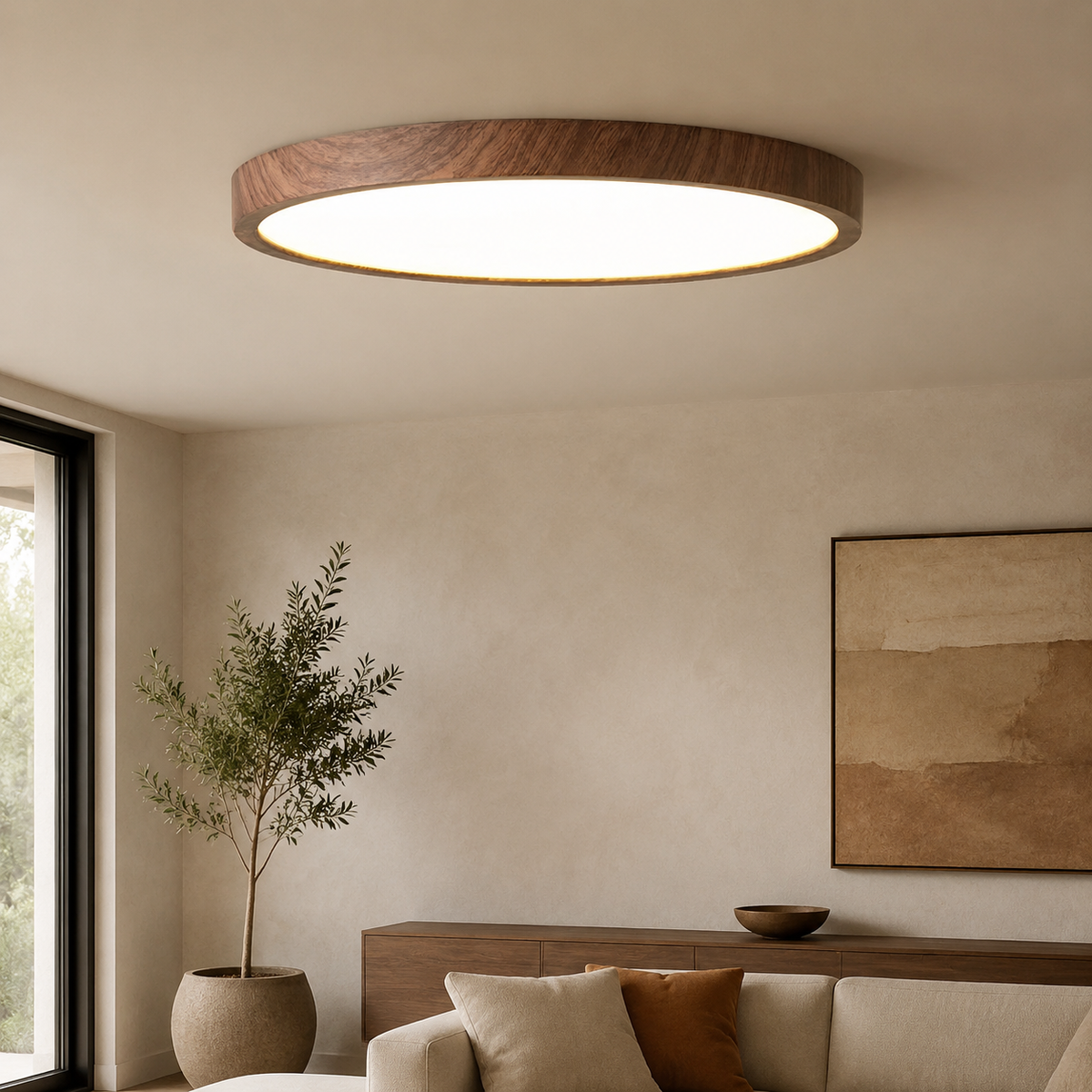 Vale & Lume editorial featured image — Modern LED Ceiling Light Circular Ultrathin Wood Grain Walnut Decorative Light Bedroom Dining Room Living Room Indoor Home Light