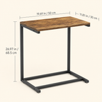 Kit C-Shaped Sofa Side Table dimensions — 19.69 in wide × 11.81 in deep × 26.97 in high (50 × 30 × 68.5 cm)