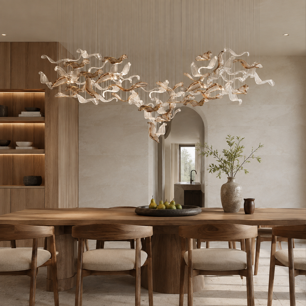 Vetra Glass Pendant in a modern home interior